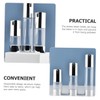 Housoutil 3pcs Travel Toiletry Bottles Airless Pump Bottles Lotion Containers