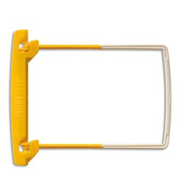 Tabbies Jalemaclip Megaclip Fastener, Yellow 5" Capacity, 2-3/4" Holes Center to Center, 100/Box (56804)