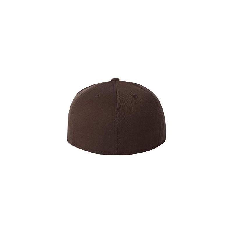 Flexfit Mens Premium Fitted Cap(6210)-Brown-S/M