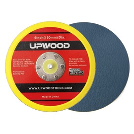 UPWOOD 2 pcs 6" Vinyl Face PSA Backing Pad for Air Sander Polisher, 5/16" Arbor with 24 Thread 1,3000RPM DA Sanding Pad
