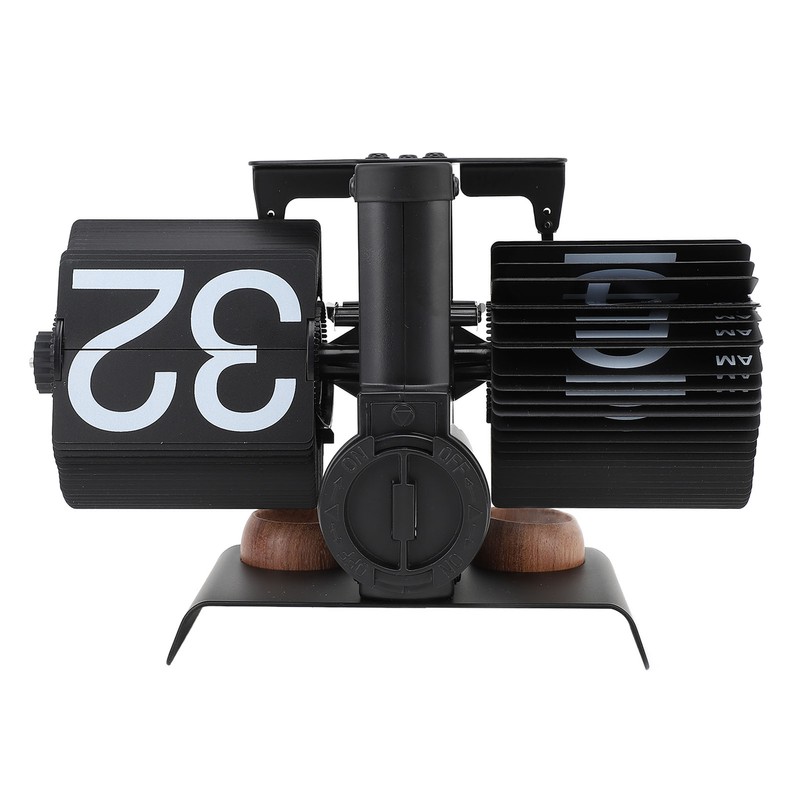 Digital Flip Clock 304 Stainless Steel Retro Battery Powered Mechanical