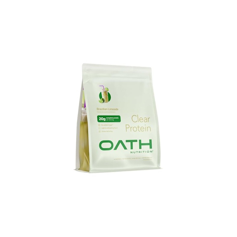 Oath Nutrition Clear Whey Isolate Protein Powder, Brazilian Limeade, 20g