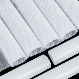 CREATCABIN 8 Sheets Refrigerator Liners Mats Washable EVA Fridge Mats Liners Covers Pads Liner Easy to Clean for Shelves Freezer Glass Shelf Cupboard Cabinet Drawer Placemats White 11.33x17.59Inch