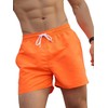 LINMYZAI Orange Men's Swim Trunks 5" Quick Dry Bathing Suit