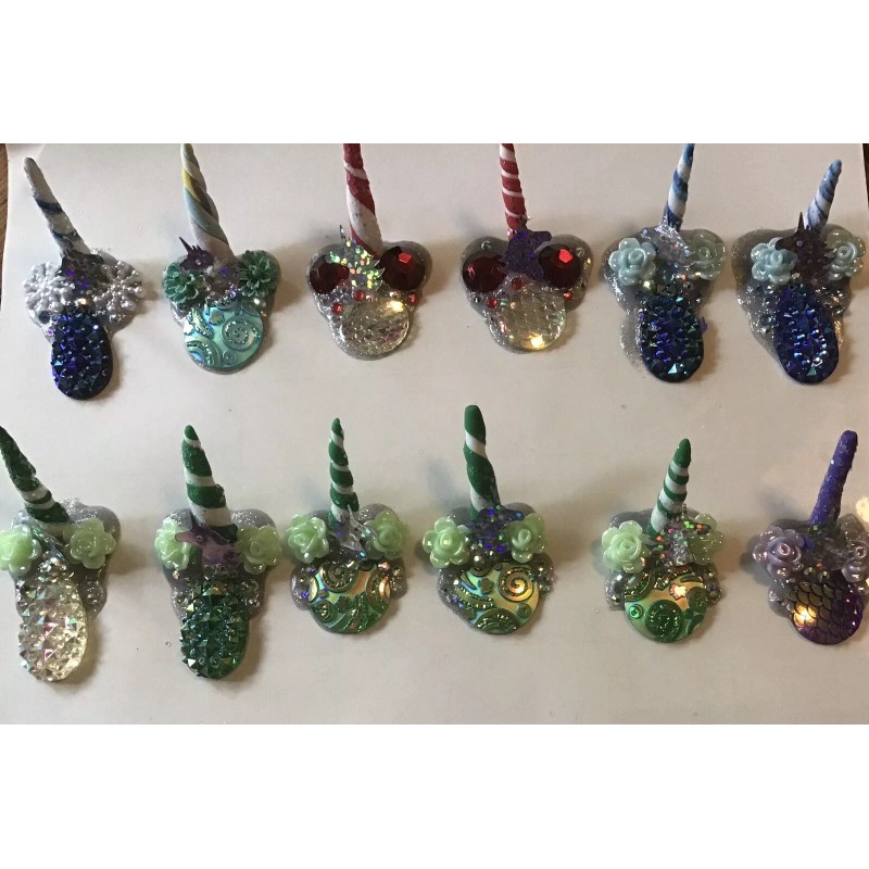 Handmade 20 Face Painting Unicorn Bling: Multi, Red, Blue, Pink