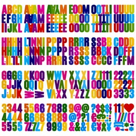 318 Pieces 24 Sheets Letter Stickers,Self Adhesive Vinyl Waterproof Mailbox Numbers Stickers,Alphabet Number Stickers for Mailbox,Window,Door,Sign,Address Number,Business(2 Inch) (Colorful)
