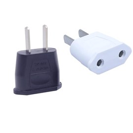 Travel Adapters, EU Adapter, USA Plug, Travel Plug, Germany to US Plug Adapter, Europe/US/China/Japan/Canada/Mexico US to EU Universal Adapter (1 Piece, White)