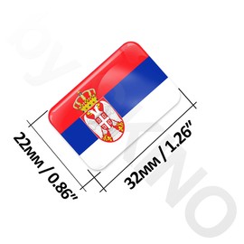 SkinoEu® 2 x 3D Sticker Serbia Serbian Flag F 121
