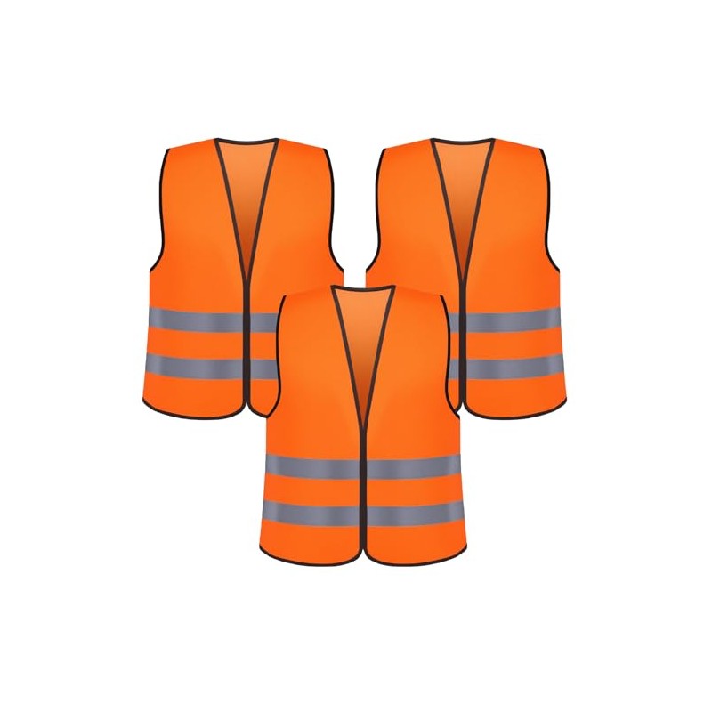 Romon High Visibility Vests for Car, Pack of 3 High