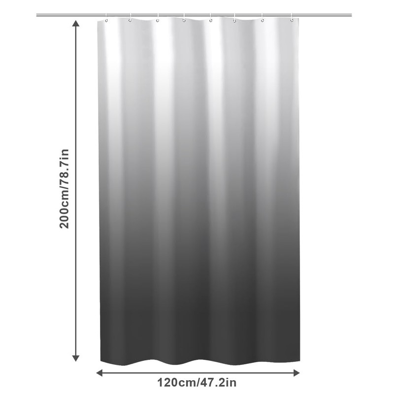 URAQT Shower Curtain Anti Mould, Waterproof Polyester Bathroom Curtains, Resistant