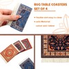 Tatuo 4 Pieces Rug Table Coasters Table Drink Holders Oriental