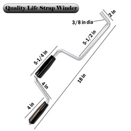 Quality Life Winch Strap Winder for Flatbed Trailer, Winding Straps Roll-up Hand Roller, Tie-Downs Winch Straps for Truck Trailer -2pcs
