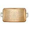 Old Dutch "Tangier" Champagne Tone Etched Tray, 19" x 10.25"