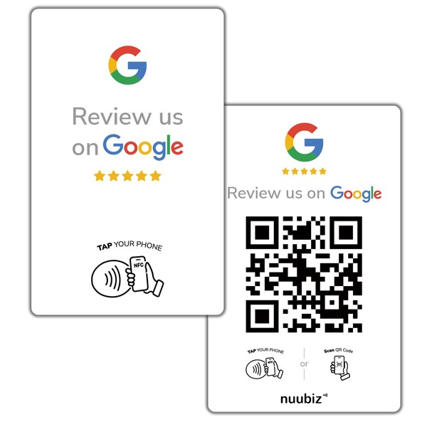 Google Review Tap Card by NUUBIZ - NFC & QR