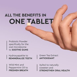 Boka Travel Size Mouthwash Tablets - Hydroxyapatite, Fluoride Free & Alcohol Free - Chewable Tablets to Freshen Breath, Kill Odor Quickly - (90 Pcs, Mint)