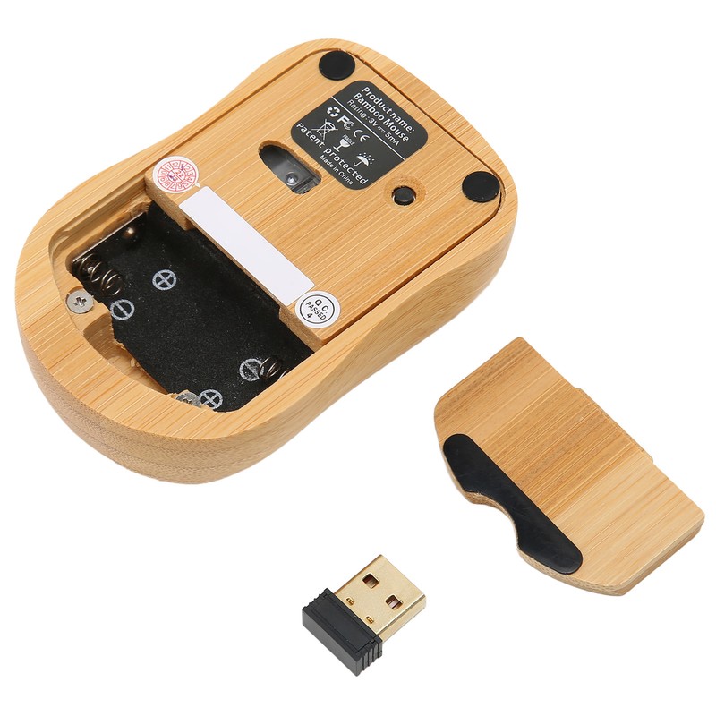 Computer Wireless Devices 2.4GHz Wireless Connection Plug and Play Bamboo