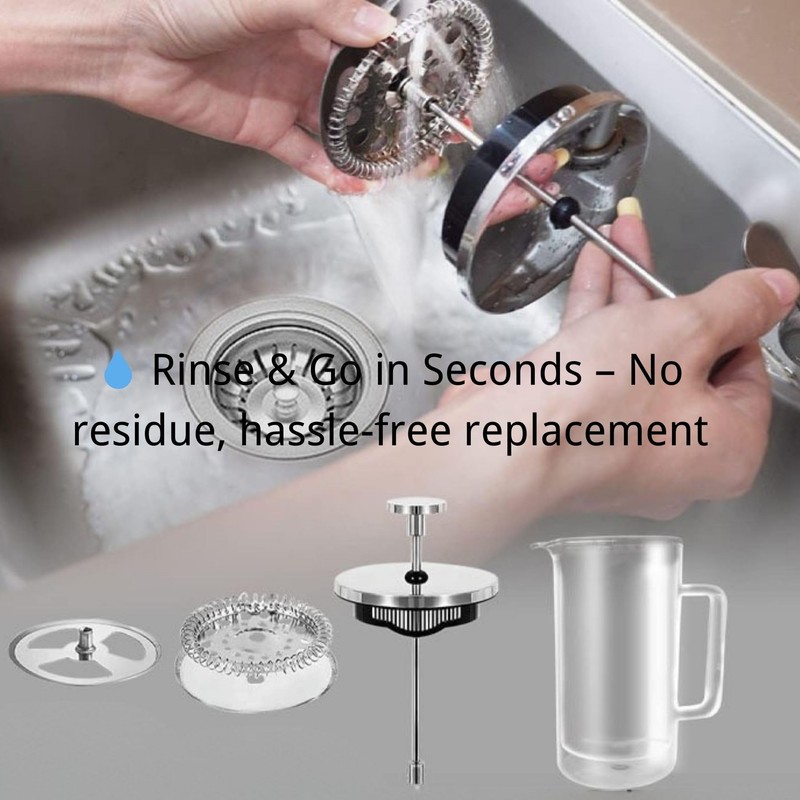 6 Pcs Stainless Steel French Press Replacement Filters 4 Inch
