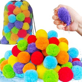 60 Pcs Reusable Water Balloons,Soft Splash Balls for Outdoor Water Games,Beach Pool Party Supplies,Reusable Water Toys for Summer Fun and Family Activities
