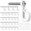 Mostantu 30 Packs White Q Hanger Hooks for Outdoor String