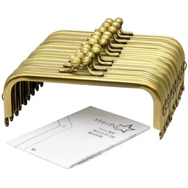 starPG 6" Square Hole Tip Drop-in Antique Gold Patterned Handmade Parts(10 Pack)