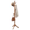 VASAGLE Solid Wood Coat Rack and Stand, Free Standing Hall