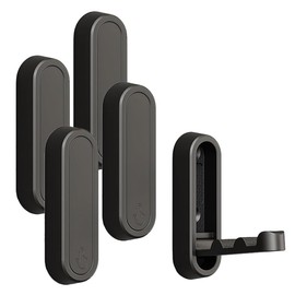 miyonsin Gold Foldable Wall Hooks, Metal Foldable Hooks Wall Wount for Bathroom, Kitchen, Bedroom – Space-Saving, for Towels, Coats, Bags, Easy Installation (Black, 4PCS)