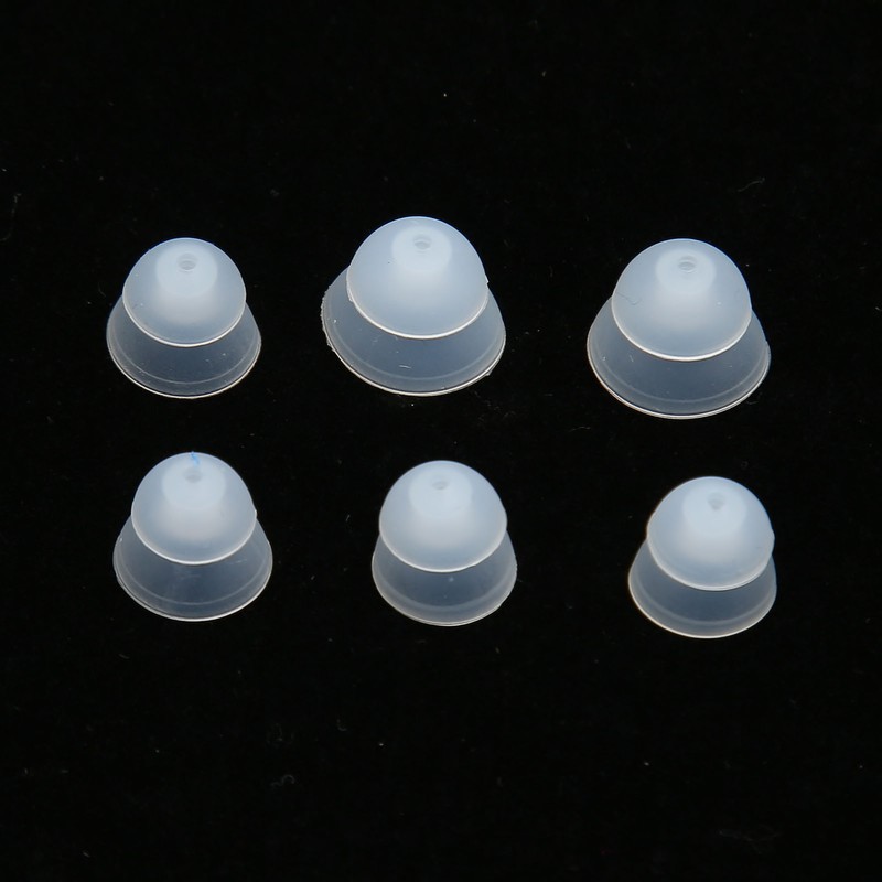 15pcs Hearing Amplifier Eartip 2 Layers Detachable Silicone Hearing Amplifier