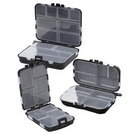 S.fields.inc Lure Case Tackle Box Mini Fishing Tackle Storage Fishing Hook Worm Plastic Compact (Small)