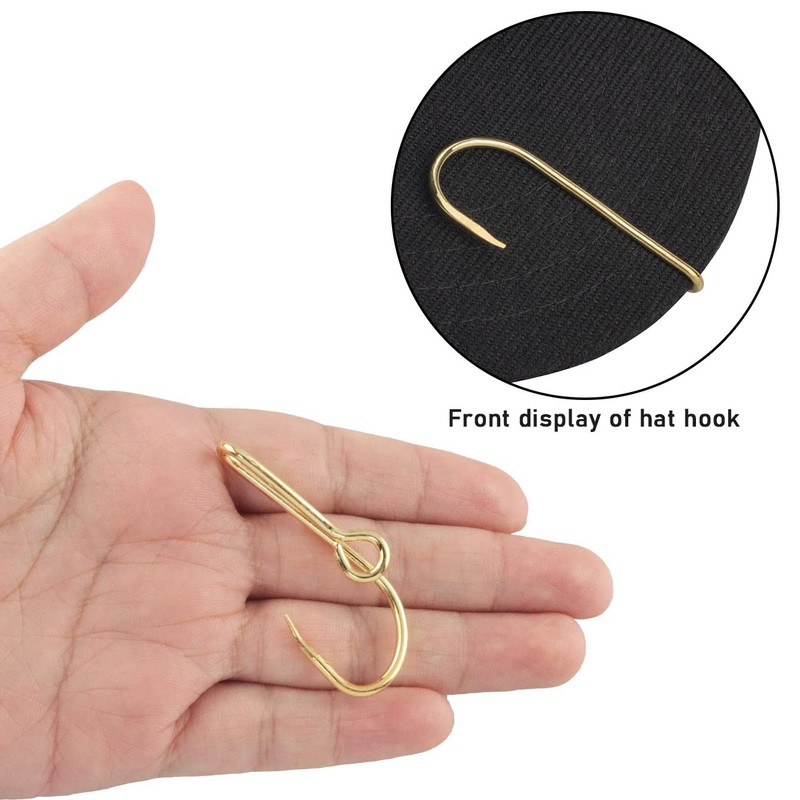 Fish Hook Hat Pins WHYHKJ 4pcs Gold Fish Hook Hat