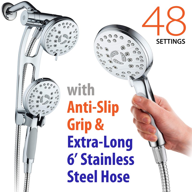 AquaSpa High Pressure 48-mode Luxury 3-way Combo with Adjustable Extension