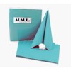 50 Apartina Napkins Fabric-Like Airlaid, Plain, Turquoise, Size 40 x