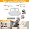 SunRider 2-Pack Rechargeable Motion Sensor LED Ceiling Light with Remote,