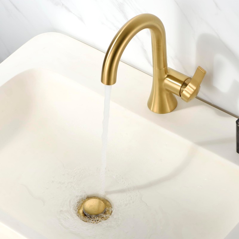 Luxier Brass Bathroom Sink Pop-Up Drain Stopper for Vessel and