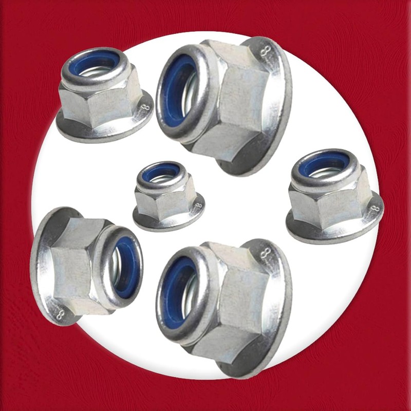 M5 Flange Nuts A2 Stainless Steel, Flanged Insert Nylon Locking