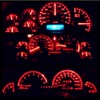 WLJH Red Dash Instrument Speedometer Cluster Gauge Led Light Kit
