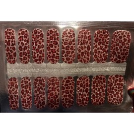 Unbranded Color Nail Polish Strips, 16ct. Strawberry Cheetah Glitter.  READ DESCRIPTION