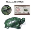 Jade Turtle Statue Natural Jade Gemstone Cute Animal Sculpture for