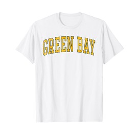 Green Bay Vintage Distressed Arched Text Men Women Green bay T-Shirt