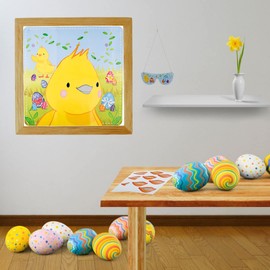 HENBRANDT Stick the Beak on the Chick Easter Party Game Spring Chick Kids Games Easter Egg Hunt Spring Party Games Kids Easter Activity Game for Boys and Girls