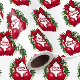 WRAPAHOLIC Adult Christmas Wrapping Paper Roll - Mini Roll - 17 Inch x 16.5 Feet - Rude Adult Women Bra with Red Bow Funny Christmas Wrapping Paper for Best Friend, Winter Holiday, Party