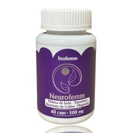 Neurofemm (Melena de Len  Bitartrato de Colina  Triptfano  Citrato de Magnesio) Suplemento alimenticio 60 Capsulas                                    
