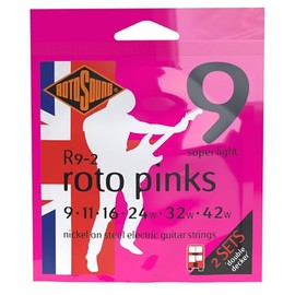 Rotosound Roto Pinks - Cuerdas para guitarra eléctrica, doble piso, paquete de 2