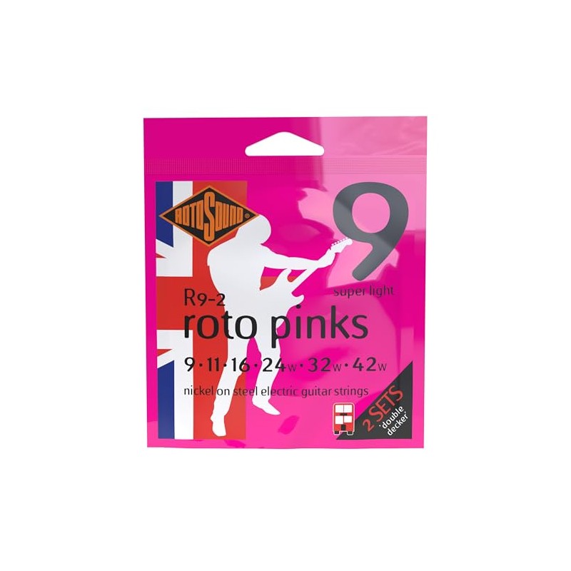 Rotosound Roto Pinks - Cuerdas para guitarra eléctrica, doble piso,