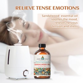 EVOKE OCCU Sandalwood Essential Oils for Skin Care, Diffuser, Perfume, Candle and Soap Making - 4 FL Oz