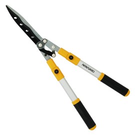 Centurion 75 Upgraded Telescoping Hedge Shears with 9-inch Wavy Blade and Extendable Handles for Trimming Borders, Shrub, and Tall Bushes (Length from 26" to 32")