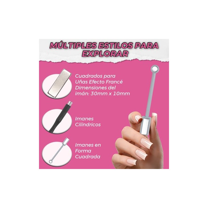 Kit 4pcs Imán de Uñas 3D Ojo de Gato Magnético