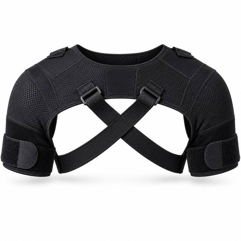 Adjustable Double Shoulder Brace – Breathable Neoprene Compression Support with