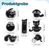 Pack of 7 Black Cat Enamel Lapel Pins, Cute Pin