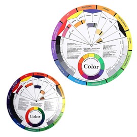 FOMIYES Makeup Wheel 2 Pcs Nail Art Rotation Wheel Mixed Chart for Women's Makeup