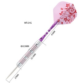 CUESOUL DHOLE Steel Tip Ladies Darts with Aluminum Shafts, 21 Grams F1207